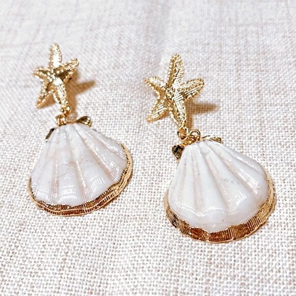 Starfish dangle earrings N167 - Picture 3 of 6